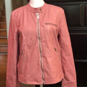 NWOT Just One Faux Leather Jacket